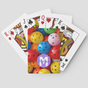 Mit Namen / erste farbige Pickleballs spielen Spielkarten