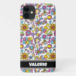 Mit Namen 🎾 Groovy Pastel Tennis Case-Mate iPhone Hülle