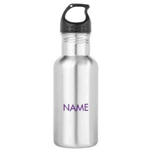 Mit Namen, minimalistisch lila anpassen Edelstahlflasche