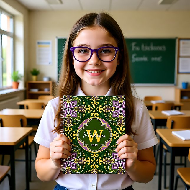 Mit Namen Olive und Lavendel Azulejos Planer (With name Olive and lavender Azulejos Planner)