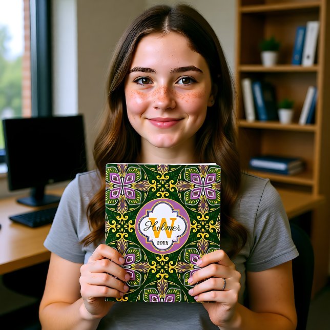 Mit Namen Olive und Lavendel Azulejos Planer (With name Olive and lavender Azulejos Planner)