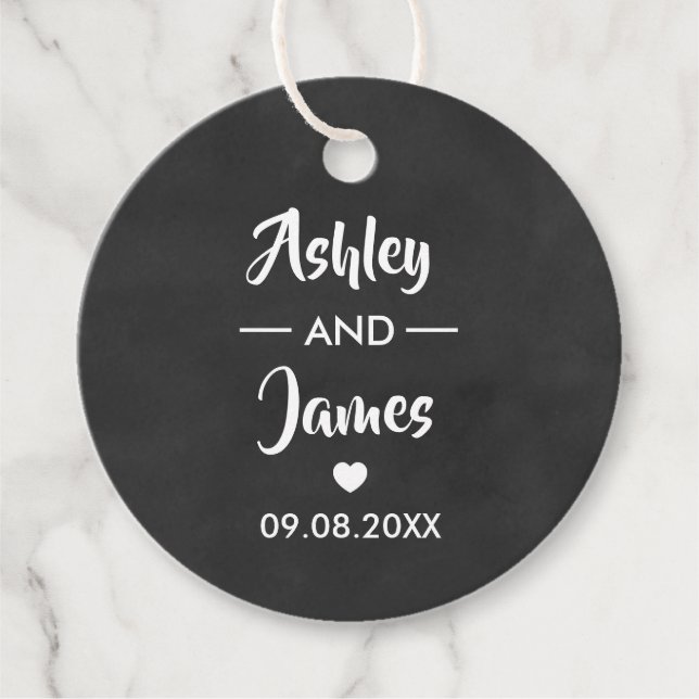 Mit Namen Personalisierte Gastgeschenk Hochzeit-Ta Geschenkanhänger (Vorderseite)