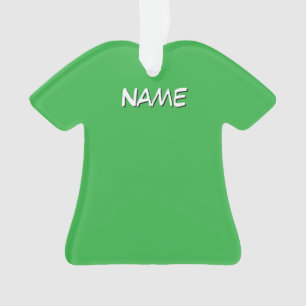 Mit Namen personalisiertes Hemd Grün   Ornament