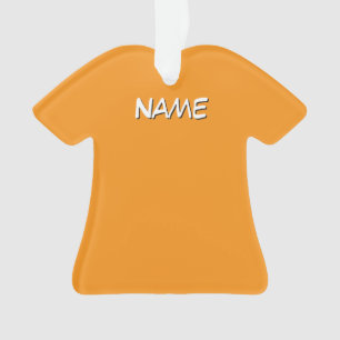 Mit Namen personalisiertes Hemd Orange Lila    Ornament