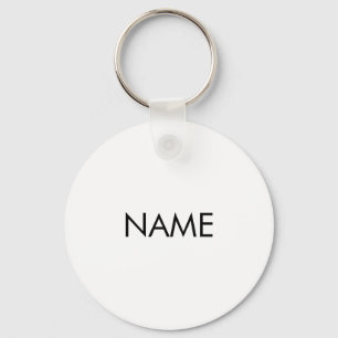 Mit Namen, Text minimalistisch Schwarz-weiß anpas Schlüsselanhänger