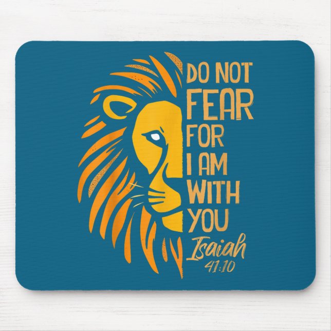 Mit Nicht Furcht Bin Ich Christlicher Löwe Mousepad (Vorne)