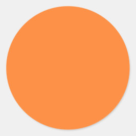 Mit nichts außer Farbe - orange Runder Aufkleber