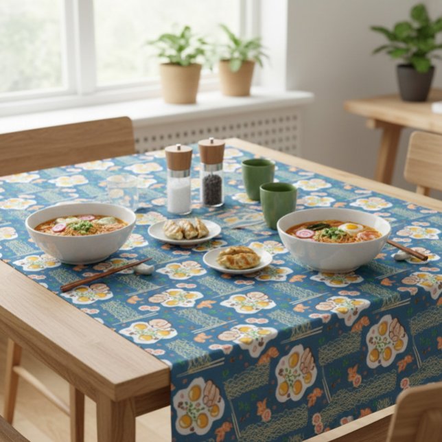 Mit Noodles & Narutomaki Inspirierte asiatische Kü Tischdecke (Von Creator hochgeladen)