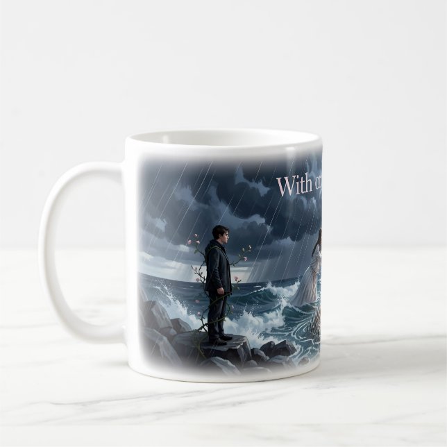 Mit oder ohne dich Stormy Love Mug Kaffeetasse (Links)