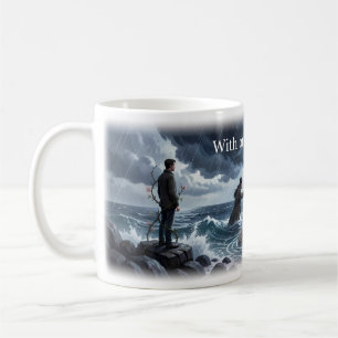 Mit oder ohne dich Sturm Ozean Liebe Tasse