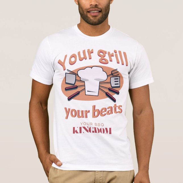 Mit Orange besiegen Sie Ihre GRILLEN mit dem Grill T-Shirt (Vorderseite)
