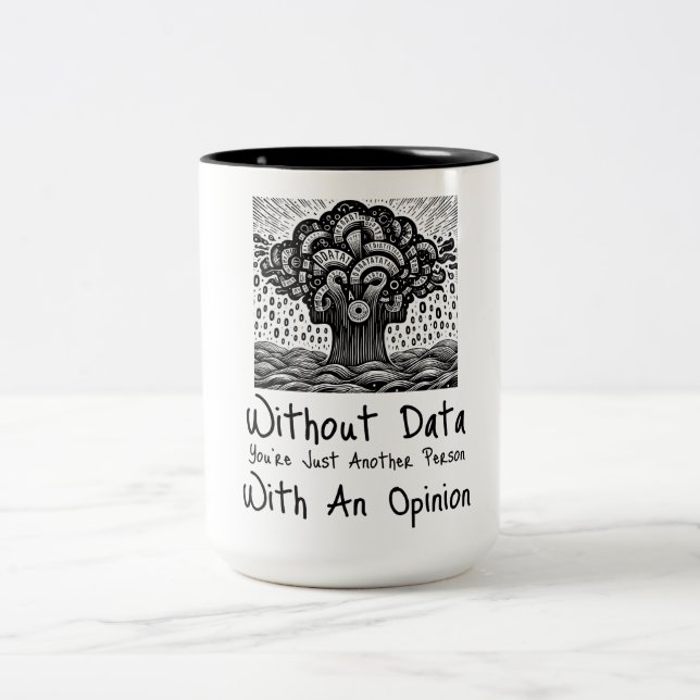 Mit Out-Daten Zweifarbige Tasse (Mittel)