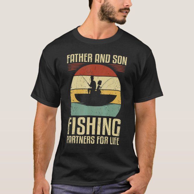 Mit Papa Angeln Bester Papa Die Welt Fischer Fathe T-Shirt (Vorderseite)