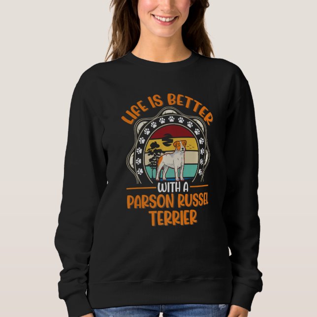 mit Parson Russell Terrier 1 Sweatshirt (Vorderseite)
