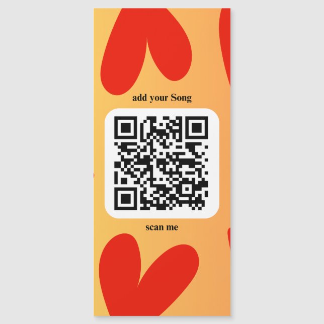 Mit personalisierten Song per QR-code Magnetkarte (Vorderseite)