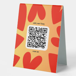 Mit personalisierten Song per QR-code Tischaufsteller