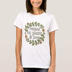 Mit Pflanzen und Liebe großgezogen Retro-Botanikkr T-Shirt
