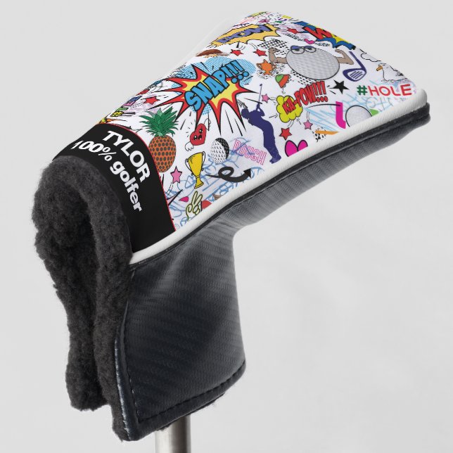 😍 ⛳ 🏌️ mit phantastischem Golfmix Golf Headcover (3/4 Vorderseite)