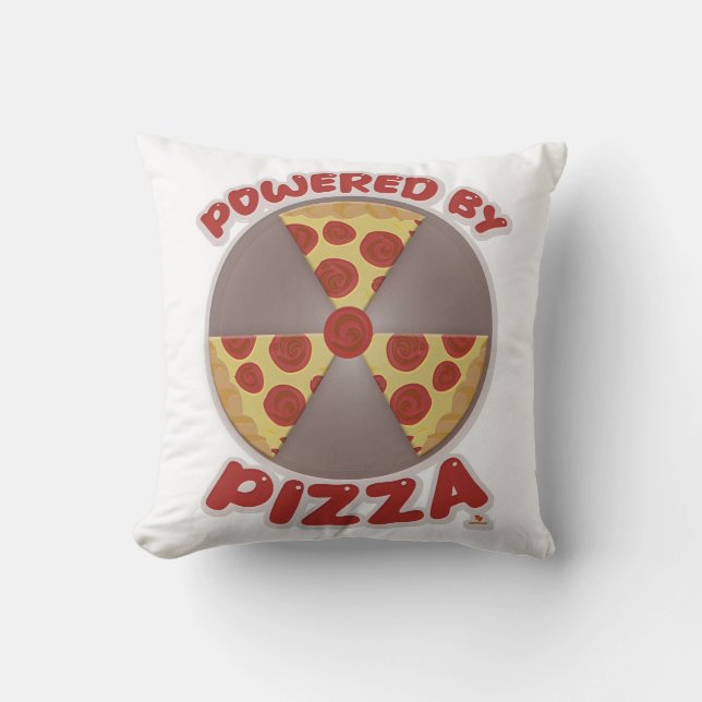 Mit Pizza Funny Food Time Design Kissen (Vorderseite)