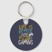 Mit Pizza und Gaming Video Game ist das Leben bess