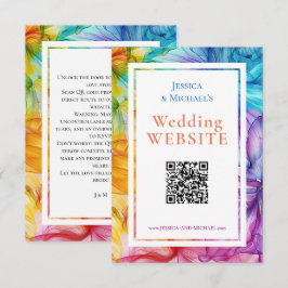 ❤️ mit QR + WebSite-Adresse Ethereal Bloom Begleitkarte