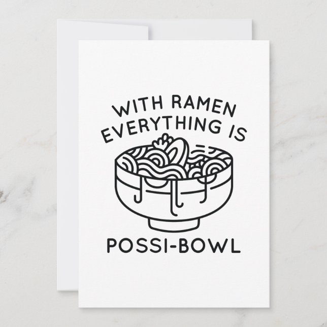Mit Ramen ist alles Possi Bowl Dankeskarte (Vorderseite)