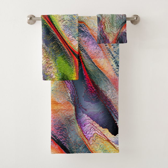 Mit Rauigkeit und virtueller Aquarell versehen Badhandtuch Set (Insitu)