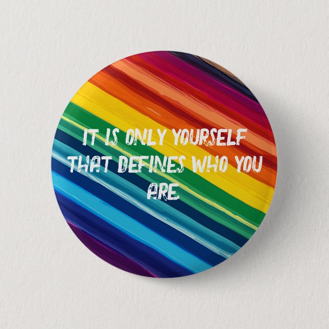 mit Regenbogenfarben Button (Vorderseite)