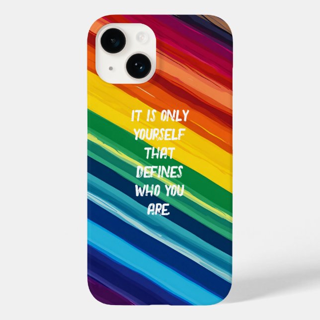 mit Regenbogenfarben Case-Mate iPhone 14 Hülle (Rückseite)