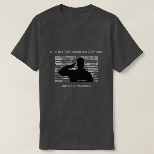 Mit Respekt vor Ehre und Dankbarkeit T-Shirt (Design vorne)
