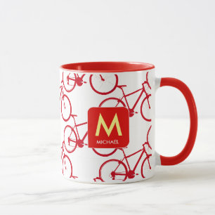 mit roten Fahrrädern Ihren eigenen Anfang gestalte Tasse
