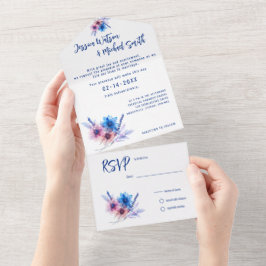 💍 mit RSVP-Karte Pastel Whispers Meadows All In One Einladung