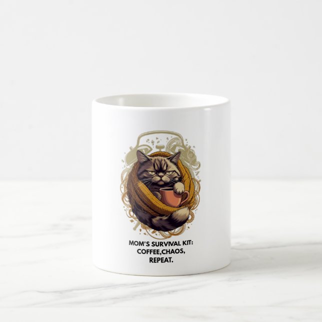 Mit Sarkasmus betriebene Sarcasm Cat Tee | 3 Stund Kaffeetasse (Mittel)