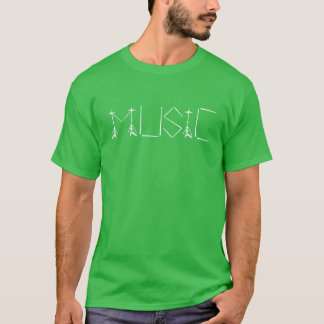 Mit Schlagzeug geschriebene Musik Schlagzeug Rock T-Shirt