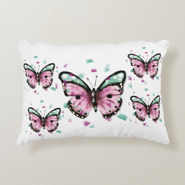 Mit Schmetterling druckt Kissen (Vorderseite)