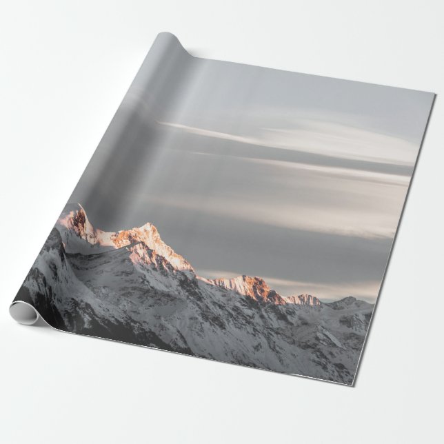 MIT SCHNEE BEDECKTE BERGE GESCHENKPAPIER (Ungerollt)