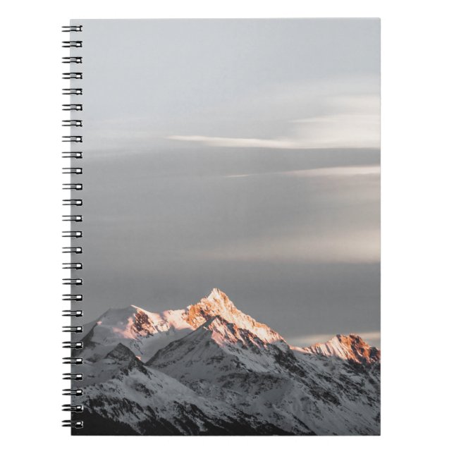 MIT SCHNEE BEDECKTE BERGE NOTIZBLOCK (Vorderseite)