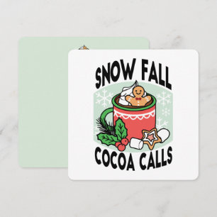 Mit Schneefall-Kakaoanrufen wärmen - Winter Drink Einladung