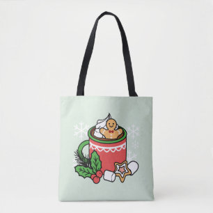 Mit Schneefall-Kakaoanrufen wärmen - Winter Drink Tasche