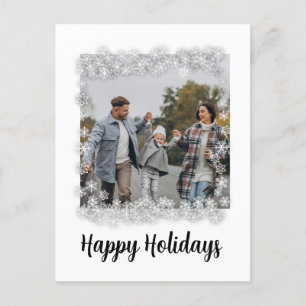 mit Schneeflocken Feiertagspostkarte