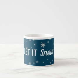 Mit Schneeflocken schneeblau schneeweiß die Modern Espressotasse