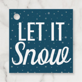 Mit Schneeflocken schneeblau schneeweiß die Modern Geschenkanhänger