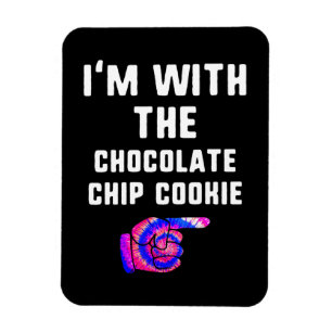 Mit Schokolade Chip Cookie Gefärbte Krawatte Hallo Magnet