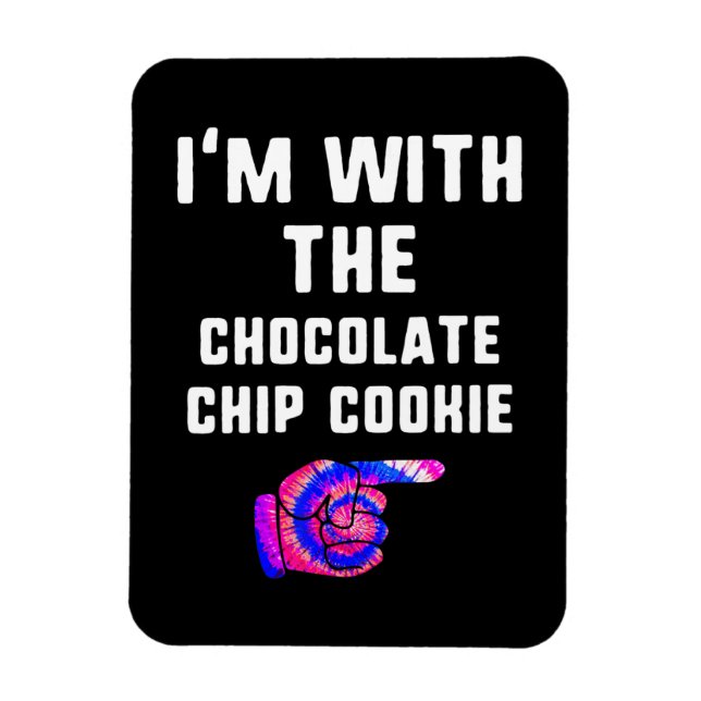 Mit Schokolade Chip Cookie Gefärbte Krawatte Hallo Magnet (Vertikal)