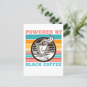 MIT SCHWARZKAFFEE GESTÜTZT - KAFFELOVER POSTKARTE