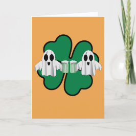 Mit Shamrock geschmückt und mit bleichem Gesicht Karte