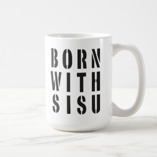 Mit Sisu geboren Kaffeetasse