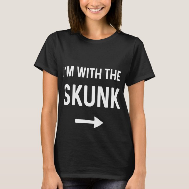 Mit Skunk Shirt Funny Halloween Kostüm (Vorderseite)