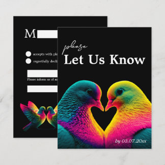 Mit Song Request Doves of Promise RSVP Karte