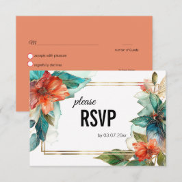 Mit Speisekarte Hibiskus Serenade Paradies RSVP Karte